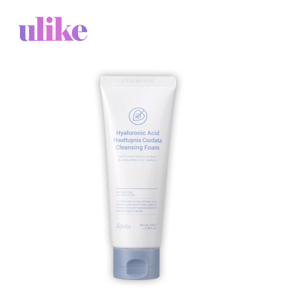 Esfolio Hyaluronic Acid Houttuynia Cordata Facial Foam (100ml) For All Skin Type Deep Cleansing & Moisturizing Function ဆဲလ်သေများသာမကချွေးပေါက်အတွင်းပိုင်းရှိအညစ်အကြေးများကို သန့်စင်ပေးနိုင်ပြီး အစိုဓာတ်ကိုလည်း ထိန်းသိမ်းပေးပါသည်။